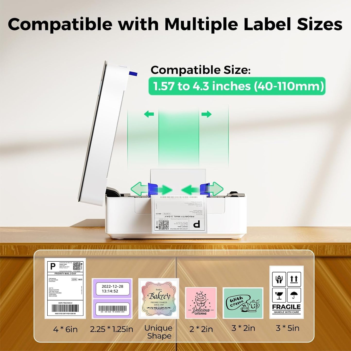 BEEKAY USB Direct Thermal 4×6 Shipping Label Printer |203DPI Resolution|152mm/s Printing Speed 1 year warranty