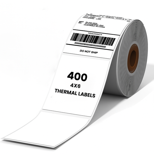 400 Label of 1 Roll of 4x6 (100x150 mm) Direct Thermal Label Stack Address, Shipping, Ecommerce, Labels