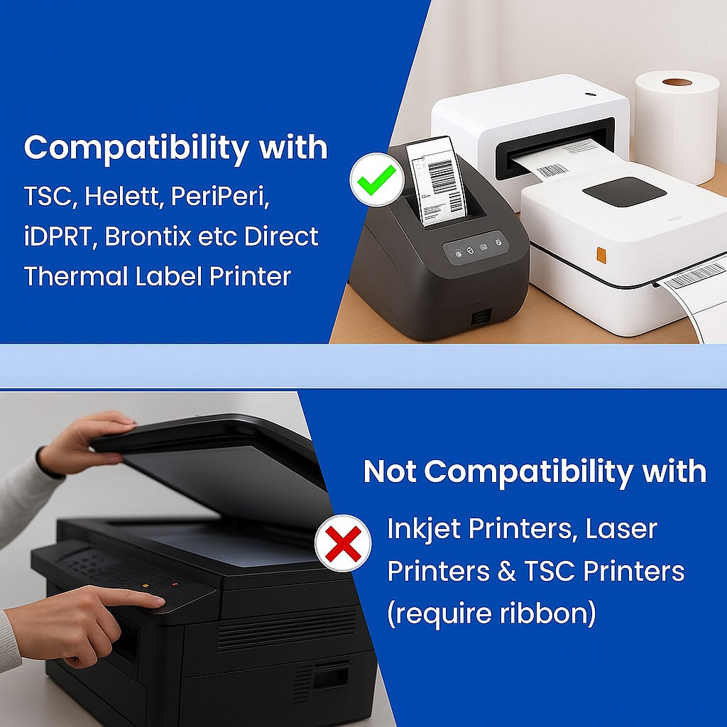 400 Label of 1 Roll of 4x6 (100x150 mm) Direct Thermal Label Stack Address, Shipping, Ecommerce, Labels