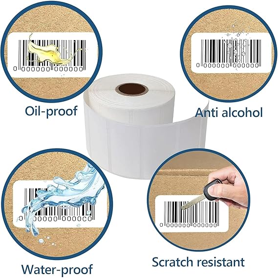 3000 Labels (2 Roll of 1500) 2" x 1" (50 x 25 mm) Best for Barcode, Product, FNSKU, Inventory, Price Label