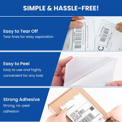 500 LABELS (1 Stack of 500 Label) 4x6 (100x150 mm) Direct Thermal Label Stack Address, Shipping, Ecommerce, Labels