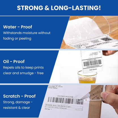 2000 LABELS (4 Stack of 500 Label) 4x6 (100x150 mm) Direct Thermal Label Stack Address, Shipping, Ecommerce, Labels