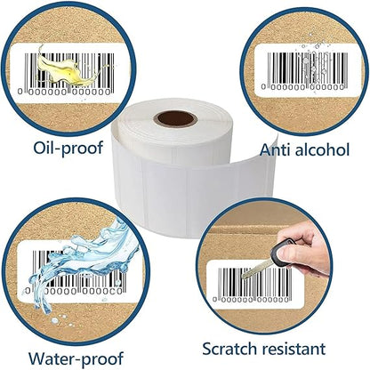 3000 Labels (2 Roll of 1500) 2" x 1" (50 x 25 mm) Best for Barcode, Product, FNSKU, Inventory, Price Label